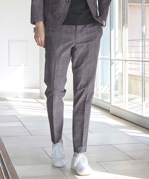 UNION STATION(ユニオンステーション)の「【セットアップ着用可能】メッシュメランジプリントスラックス(スラックス・メンズ・ブラック/ネイビー・LL/M/L/S)」の7枚目の写真