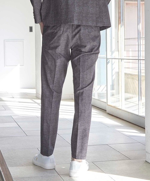 UNION STATION(ユニオンステーション)の「【セットアップ着用可能】メッシュメランジプリントスラックス(スラックス・メンズ・ブラック/ネイビー・LL/M/L/S)」の5枚目の写真