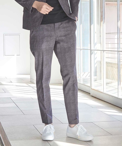 UNION STATION(ユニオンステーション)の「【セットアップ着用可能】メッシュメランジプリントスラックス(スラックス・メンズ・ブラック/ネイビー・LL/M/L/S)」の8枚目の写真