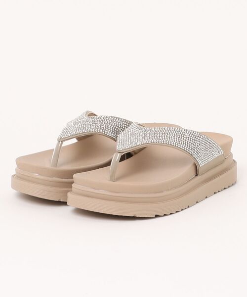 Bridget Birkin（ブリジットバーキン）の「【Bridget Birkin】ビジュートング厚底サンダル(552124)（サンダル・レディース・アイボリー/ブラック/ベージュ・LL/S/M/L）」の8枚目の写真