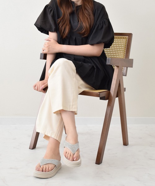Bridget Birkin（ブリジットバーキン）の「【Bridget Birkin】ビジュートング厚底サンダル(552124)（サンダル・レディース・アイボリー/ブラック/ベージュ・LL/S/M/L）」の14枚目の写真
