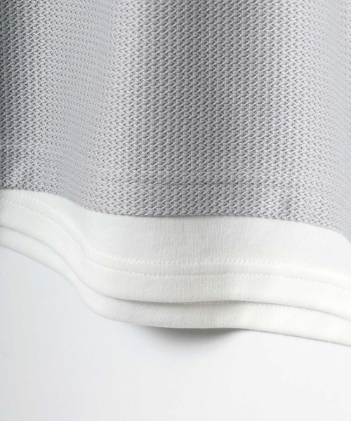 ANPAS(アンパス)の「Dry Fabric Moss Stitch Fake Layered Hoodie/ドライ 鹿の子 フェイクレイヤード Tパーカー メンズ レディース(パーカー・メンズ・ブルー/ライトグレー/ブラウン/グリーン・M/L/LL)」の7枚目の写真