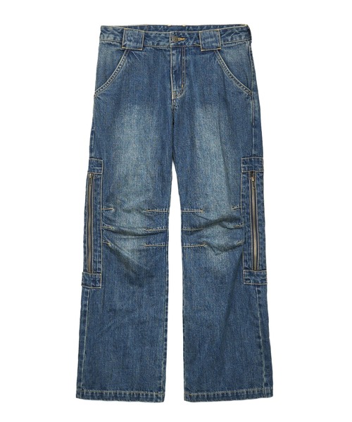 X-girl（エックスガール）の「SIDE VENTILATION FLARE DENIM