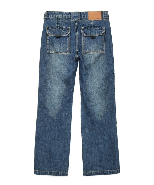 X-girl(エックスガール)の「SIDE VENTILATION FLARE DENIM PANTS(デニムパンツ・レディース・インディゴブルー/ブラック・S/M)」の11枚目の写真