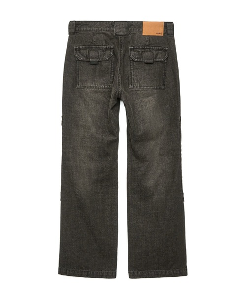 X-girl(エックスガール)の「SIDE VENTILATION FLARE DENIM PANTS(デニムパンツ・レディース・インディゴブルー/ブラック・S/M)」の13枚目の写真