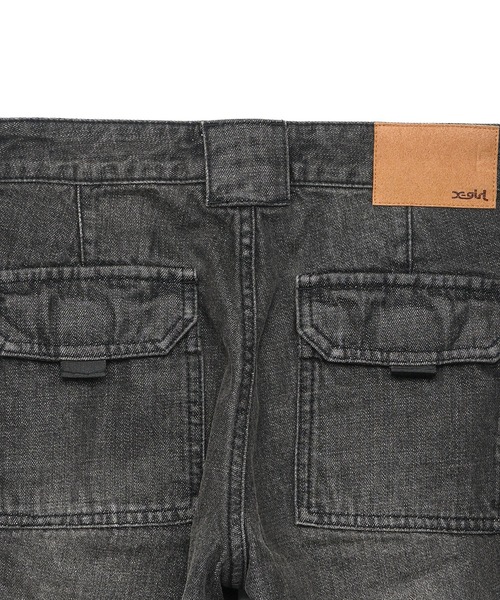 X-girl(エックスガール)の「SIDE VENTILATION FLARE DENIM PANTS(デニムパンツ・レディース・インディゴブルー/ブラック・S/M)」の17枚目の写真