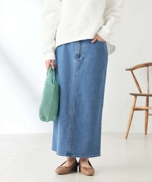 YOHJI YAMAMOTO ロング・マキシ丈スカート 黒 2001325M0056 CREPE de CHINE/6oz DENIM LEFT FLARE SKIRT(XS Black): Y's