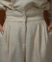I_am | high waist tweed like tuck pants / ハイウエストツイードライクタックパンツ(その他パンツ)