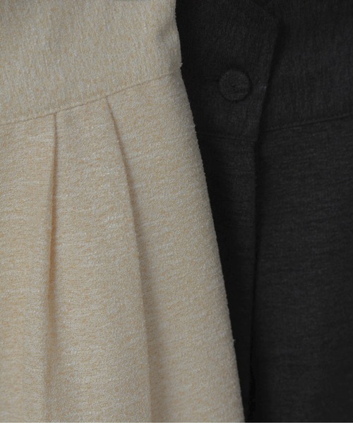 I_am（アイアム）の「high waist tweed like tuck pants / ハイウエストツイードライクタックパンツ（その他パンツ・レディース・アイボリー/ブラック・MEDIUM）」の19枚目の写真