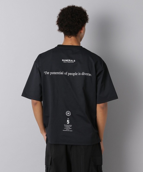 NUMERALS（ヌメラルズ）の「【NUMERALS】ナンバーロゴTEE（Tシャツ/カットソー・メンズ・カーキ/ブラック/オフホワイト・LARGE/MEDIUM/SMALL）」の10枚目の写真