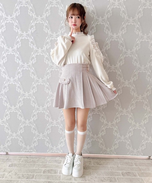 couture BY ROJITA（クチュールバイロジータ）の「チュール肩透かしトップス（Tシャツ/カットソー・レディース・ホワイト/ブラック/ベージュ・FREE）」の6枚目の写真