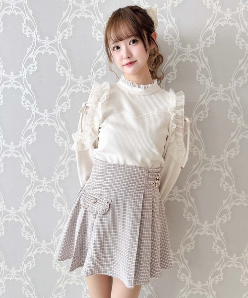 couture BY ROJITA（クチュールバイロジータ）の「チュール肩透かしトップス（Tシャツ/カットソー・レディース・ホワイト/ブラック/ベージュ・FREE）」の14枚目の写真