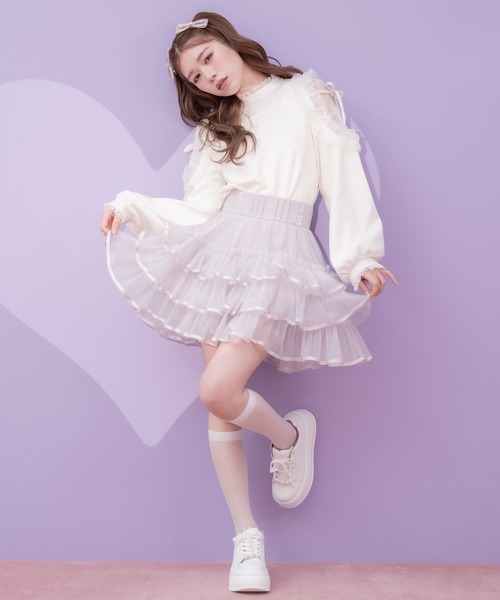 couture BY ROJITA（クチュールバイロジータ）の「チュール肩透かしトップス（Tシャツ/カットソー・レディース・ホワイト/ブラック/ベージュ・FREE）」の15枚目の写真