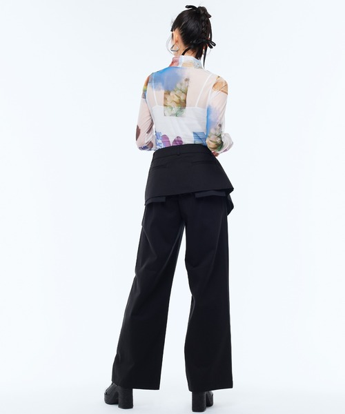Narcissus(ナルシス)の「レイヤードスカート ベルト(スカート・レディース・カーキ/ブラック・FREE)」の4枚目の写真
