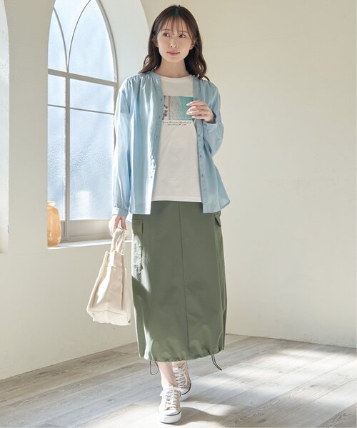 ikka（イッカ）の「【雑誌InRed5月号掲載】ロゴフォトプリントTシャツ【親子コーデ】（Tシャツ/カットソー・レディース・オフホワイト/ブラック/ホワイト/ライトグレー/ベージュ/クリアグリーン・S/M/L）」の22枚目の写真