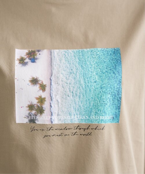 ikka（イッカ）の「【雑誌InRed5月号掲載】ロゴフォトプリントTシャツ【親子コーデ】（Tシャツ/カットソー・レディース・オフホワイト/ブラック/ホワイト/ライトグレー/ベージュ/クリアグリーン・S/M/L）」の17枚目の写真