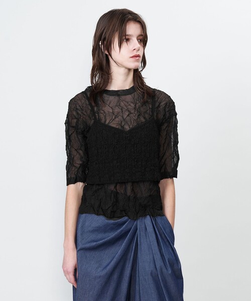 agnes b ブラックショートスリーブニット 0225knt01-03.jpg?v=1749797705&