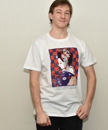 AVALON(U.Q)（アバロン）の「舞妓さんプリント　　JINプラス半袖ホワイトTシャツ（Tシャツ/カットソー）」