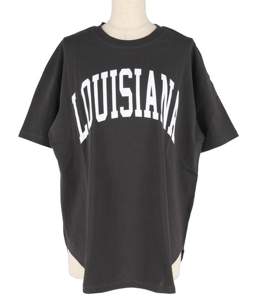 coca(coca)(コカ)の「テールカットカレッジビッグTシャツ(Tシャツ/カットソー・レディース・ライトベージュ/ホワイト/ライトグレー/チャコール・S/L/M)」の16枚目の写真