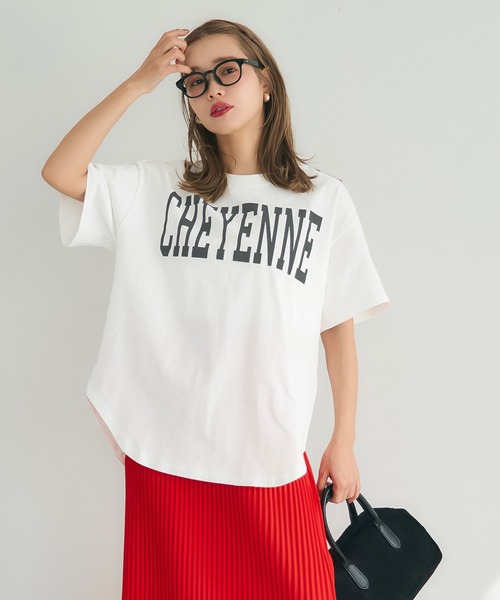 セール】テールカットカレッジビッグTシャツ（Tシャツ