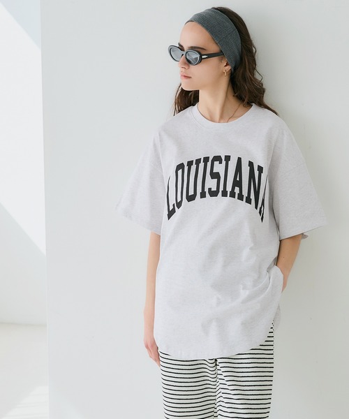 テールカットカレッジビッグTシャツ（Tシャツ/カットソー