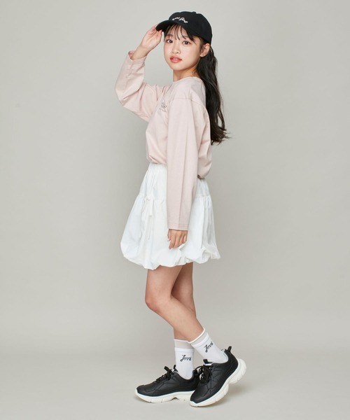 JENNI love(ジェニィラブ)の「【コットン100%】ロックデザインゆったりロンT(Tシャツ/カットソー・キッズ・オフホワイト/チャコールグレー/ピンク・130cm/140cm/150cm/160cm)」の11枚目の写真