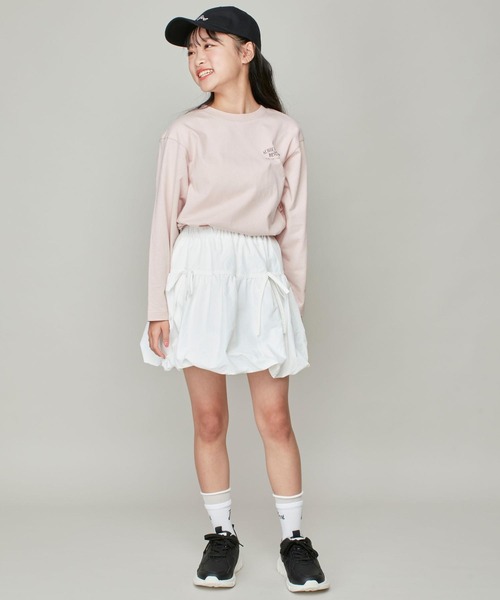 JENNI love(ジェニィラブ)の「【コットン100%】ロックデザインゆったりロンT(Tシャツ/カットソー・キッズ・オフホワイト/チャコールグレー/ピンク・130cm/140cm/150cm/160cm)」の12枚目の写真