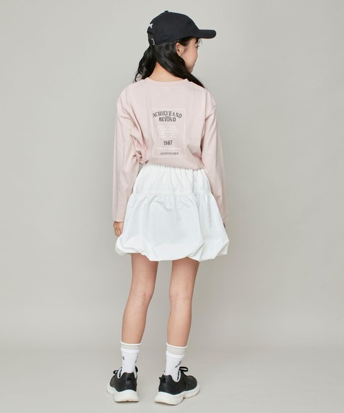 JENNI love(ジェニィラブ)の「【コットン100%】ロックデザインゆったりロンT(Tシャツ/カットソー・キッズ・オフホワイト/チャコールグレー/ピンク・130cm/140cm/150cm/160cm)」の14枚目の写真