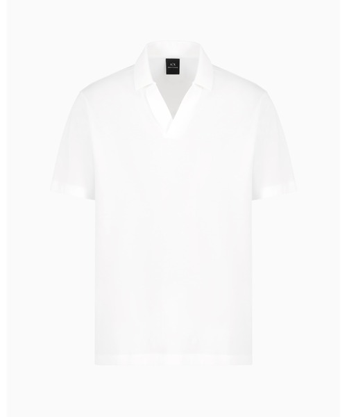 ARMANI EXCHANGE（アルマーニエクスチェンジ）の「【A|X アルマーニ エクスチェンジ】Vネック半袖ポロシャツ/REGULAR（ポロシャツ・メンズ・ホワイト/ブラック・LARGE/MEDIUM/SMALL/X-LARGE/XX-LARGE/X-SMALL）」の3枚目の写真