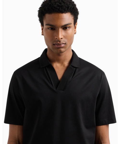 ARMANI EXCHANGE（アルマーニエクスチェンジ）の「【A|X アルマーニ エクスチェンジ】Vネック半袖ポロシャツ/REGULAR（ポロシャツ・メンズ・ホワイト/ブラック・LARGE/MEDIUM/SMALL/X-LARGE/XX-LARGE/X-SMALL）」の8枚目の写真