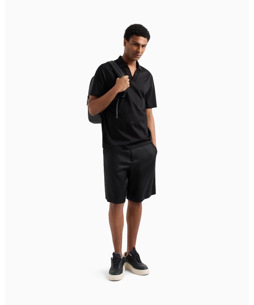 ARMANI EXCHANGE（アルマーニエクスチェンジ）の「【A|X アルマーニ エクスチェンジ】Vネック半袖ポロシャツ/REGULAR（ポロシャツ・メンズ・ホワイト/ブラック・LARGE/MEDIUM/SMALL/X-LARGE/XX-LARGE/X-SMALL）」の9枚目の写真