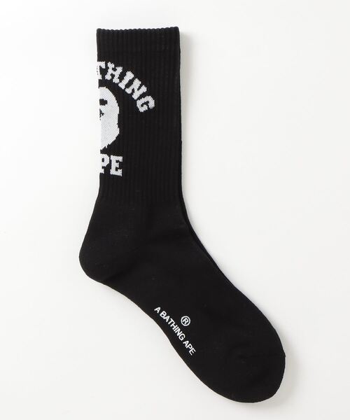 A BATHING APE（アベイシングエイプ）の「COLLEGE SOCKS（ソックス/靴下・メンズ・ホワイト/ブラック/サックスブルー・MEDIUM/LARGE）」の4枚目の写真
