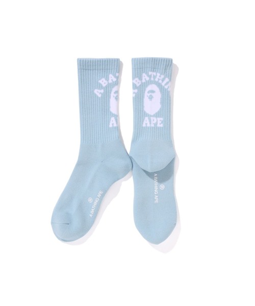 A BATHING APE（アベイシングエイプ）の「COLLEGE SOCKS（ソックス/靴下・メンズ・ホワイト/ブラック/サックスブルー・MEDIUM/LARGE）」の3枚目の写真