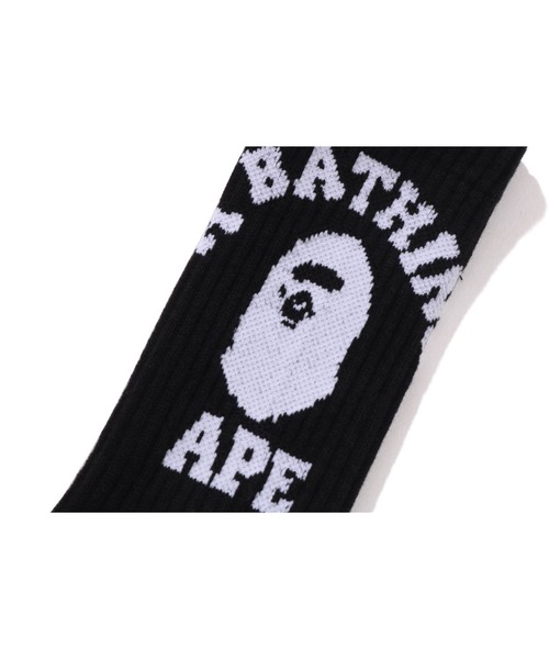 A BATHING APE（アベイシングエイプ）の「COLLEGE SOCKS（ソックス/靴下・メンズ・ホワイト/ブラック/サックスブルー・MEDIUM/LARGE）」の6枚目の写真