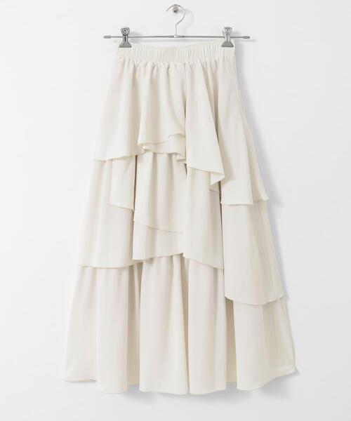 SENSE OF PLACE by URBAN RESEARCH(センスオブプレイスバイアーバンリサーチ)の「アシメティアードスカート(スカート・レディース・モカ/アイボリー/ブラック・ONE)」の10枚目の写真