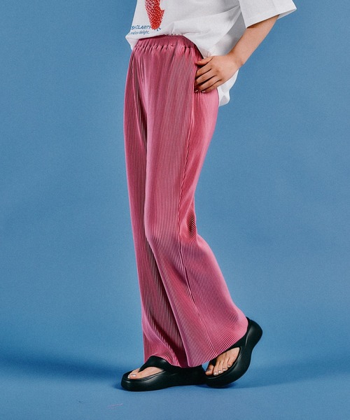 LEPSIM(レプシィム)の「《セルフカット可能》プリーツイージーパンツ 450484(その他パンツ・レディース・ブラック/オレンジ/ライム/グレイッシュベージュ/モカ/レッド/ネイビー/ブラウン/ピンク・FREE)」の7枚目の写真