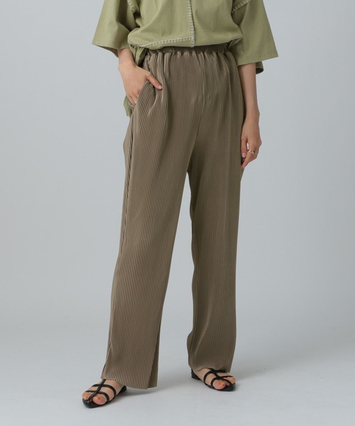 セール】《セルフカット可能》プリーツイージーパンツ 450484（その他