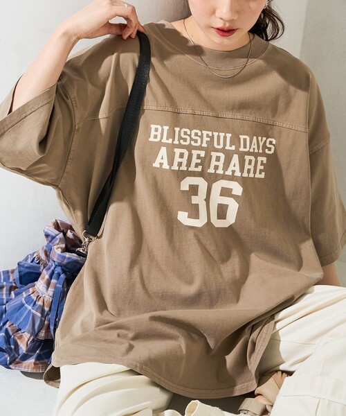 セール】限定展開 ピグメント フットボール ロゴ 半袖 Tシャツ