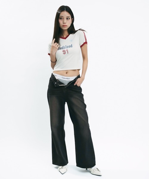 Clum(クルム)の「Vintage Wash Denim Pants / ヴィンテージウォッシュデニムパンツ(デニムパンツ・レディース・ブラック系・MEDIUM/SMALL)」の11枚目の写真