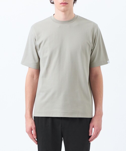 MACKINTOSH PHILOSOPHY(マッキントッシュ フィロソフィー)の「ミニチェックリンクス クルーネックTシャツ(Tシャツ/カットソー・メンズ・ホワイト/ライトグレー/ブラック・38/40/42)」の7枚目の写真