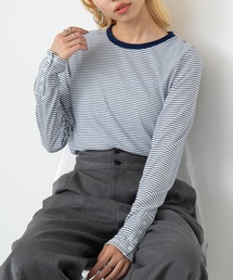 【SETUP7】ボーダーロングスリーブTシャツ リンガー/ロンT/長袖トップス GLR