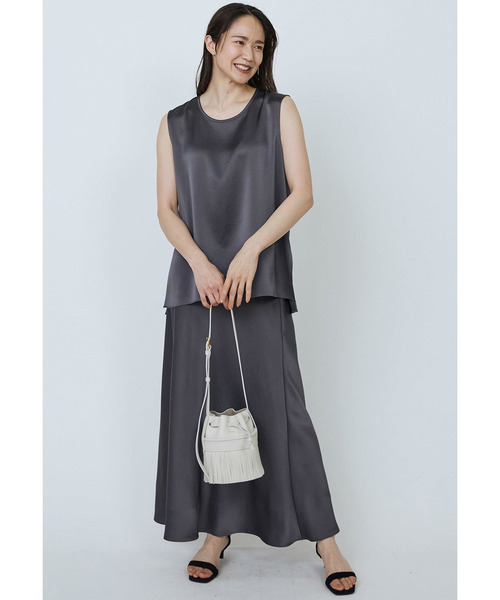 1er Arrondissement（プルミエアロンディスモン）の「【追加・リニューアル】サテンタンクトップ（シャツ/ブラウス・レディース・グリーン系その他4/グレー系その他7/ベージュ系その他・36/38）」の11枚目の写真