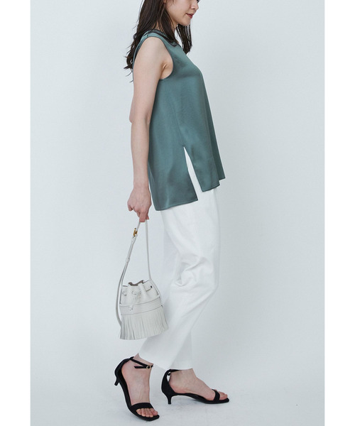 1er Arrondissement（プルミエアロンディスモン）の「【追加・リニューアル】サテンタンクトップ（シャツ/ブラウス・レディース・グリーン系その他4/グレー系その他7/ベージュ系その他・36/38）」の19枚目の写真