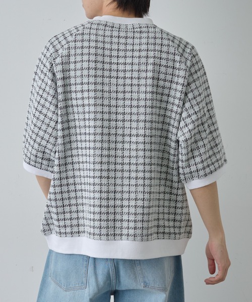 COLONY 2139(コロニートゥーワンスリーナイン)の「ジャガードビッグTシャツ(Tシャツ/カットソー・メンズ・ホワイト/ブラック・MEDIUM/LARGE)」の5枚目の写真