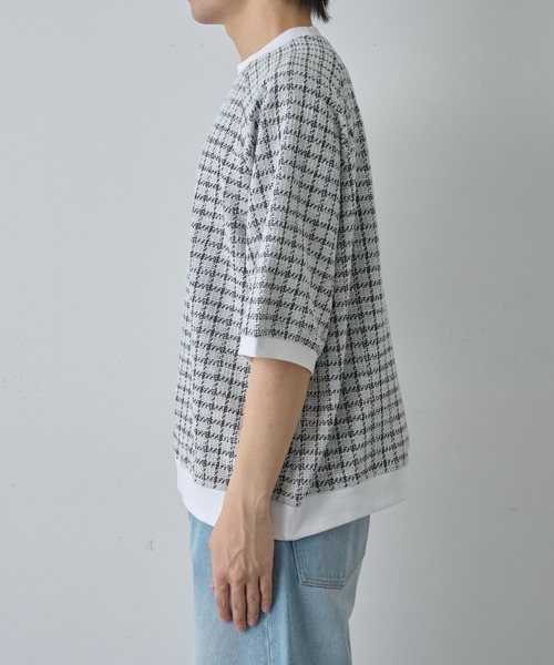 COLONY 2139(コロニートゥーワンスリーナイン)の「ジャガードビッグTシャツ(Tシャツ/カットソー・メンズ・ホワイト/ブラック・MEDIUM/LARGE)」の20枚目の写真