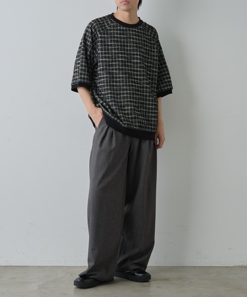 COLONY 2139(コロニートゥーワンスリーナイン)の「ジャガードビッグTシャツ(Tシャツ/カットソー・メンズ・ホワイト/ブラック・MEDIUM/LARGE)」の15枚目の写真