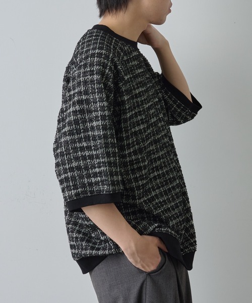 COLONY 2139(コロニートゥーワンスリーナイン)の「ジャガードビッグTシャツ(Tシャツ/カットソー・メンズ・ホワイト/ブラック・MEDIUM/LARGE)」の10枚目の写真
