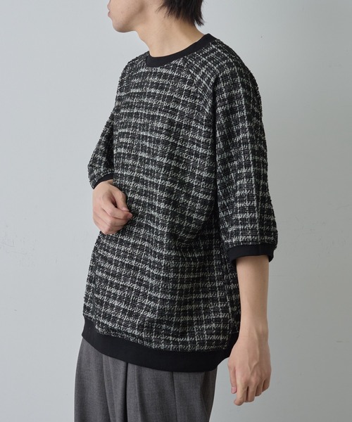 COLONY 2139(コロニートゥーワンスリーナイン)の「ジャガードビッグTシャツ(Tシャツ/カットソー・メンズ・ホワイト/ブラック・MEDIUM/LARGE)」の8枚目の写真