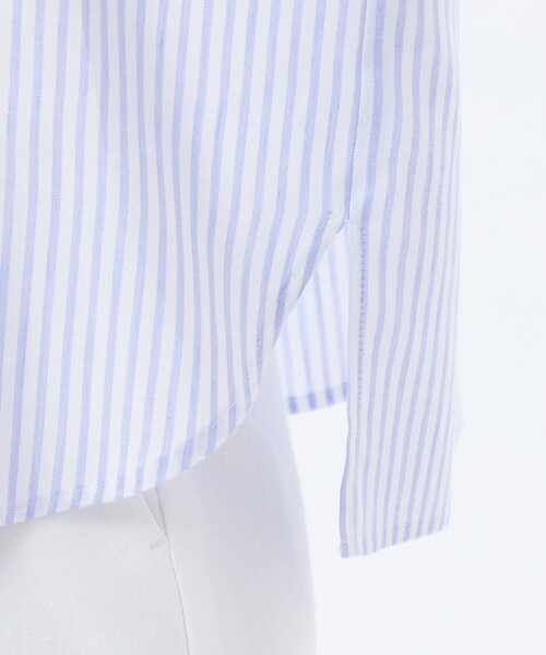 MACKINTOSH PHILOSOPHY（ﾏｯｷﾝﾄｯｼｭ ﾌｨﾛｿﾌｨｰ）の「バンドカラーリネンミックスブラウス（シャツ/ブラウス・レディース・ベージュ/ライトブルー/ブルー系その他3・38/36/34）」の10枚目の写真