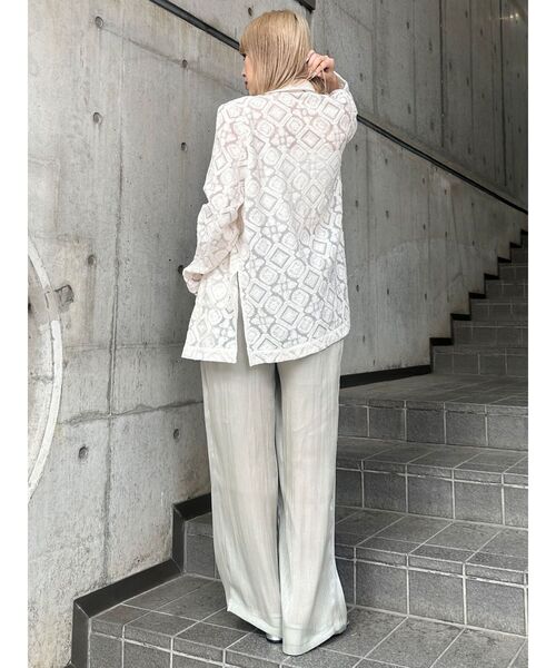 MURUA(ムルーア)の「【セットアップ対応】シャイニーシアーパンツ(その他パンツ・レディース・ライトグリーン/ブラック/アイボリー/ブラウン・1/2)」の21枚目の写真